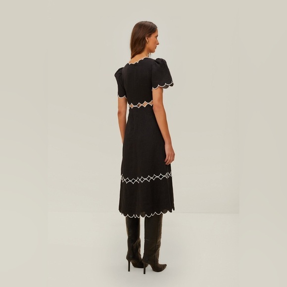 FARM RIO Black Short Sleeve Lenzing Maxi Dress XS - Picture 4 of 10